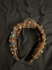 Nwt Lele Sadoughi Plaid Embellished Headband