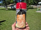 Vintage 1966 Don Adams Get Smart Metal Thermos Bottle W  Cup No Lunchbox