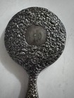 Vintage Silver Plated Vanity Hand Held Mirror