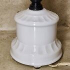 Vintage Porcelain Delicate Roses Milk Glass Nightstand Lamp Mid-century - 19 
