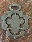 Vintage English Horse Brass Medallion Roses Flowers Harness Decoration