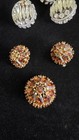 Lot Of Vintage Ornate Rhinestone Buttons 6 Pairs   4 Singles