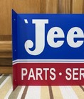 Jeep Parts Service Flange Sign Double Sided Lift Kit Vintage Style Wall Decor