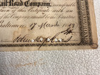 1859 Johns Hopkins Signed Baltimore   Ohio Rr Stock Certificate Hospital Founder