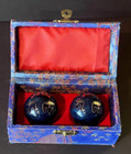 Vintage Chinese Singing Chime Stress Boading Ben Wa Balls Cloisonne Blue   Red