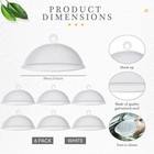 6 Pcs Metal Mesh Food Cover Outdoor Mesh Food Tents Dome Screen  white 11 Inch 