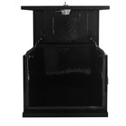 Lockable Aluminum Generator Enclosure 30 x20 x22  Black 5 Bar Tread Finish