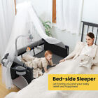 5 In 1 Baby Bassinet Bedside Sleeper W  Mosquito Net Portable Crib For Newborns