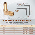 5pcs Brass Hose Barb Fittings 90 Degree Elbow 3 8 Inch Barb To 1 4 Inch