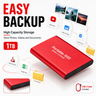 2tb 4tb 16tb Portable Ssd Type-c External Hard Drive High Speed Usb 3 1 Laptop