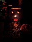 Enesco Clay Candle Holder Pumpkin Jack-o-lantern Halloween Vtg Tea Light Gift