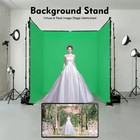 Photography Backdrop Stand Kit With Green Cloth For Photo Studio 12 73 7 55ft