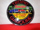 Vintage 11 3 4 In Sinclair Gasoline Sign Hi-test 99 Octane Metal Porcelain   933