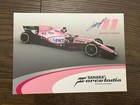Formula 1 Sergio Perez Signed Official Card 2017- F1 Autograph
