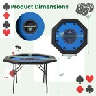 48  Foldable Poker Table For 8 Players Portable Blackjack Texas Hold   em Table