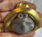 Vtg Jj Jonette Jewelry Silver  Pewter Tone Frog Pin Brooch Lot Whimsical Fairy