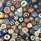 Vintage 1967 Springbok Circular Puzzle Baccarat Millefiori Paperweight Complete