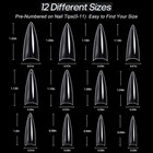 120pcs Short Nail Tips short Soft Gel Stiletto Nail Tips Half Cover False Nail A