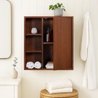 Tremolo Wall Bathroom Cabinet With Open Storage Compartments   1 Fluted Door