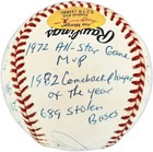 Joe Morgan Signed Official Nl Baseball Cincinnati Reds With 20 Stats Beckett Qr