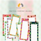 8 Magnetic Notepads For Grocery List Memo Notepad With Realistic Fruit Designs