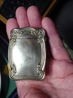 Antique  art Nouveau Match Safe  Ornate Silveroin Embossed Scroll Work