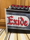 Exide Battery Flange Sign Gas Oil Garage Double Sided Vintage Style Wall Decor
