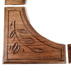 4 Rosette Flower Wood Carving Panel 7 91 In Antique French Architectural Salvage