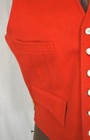 Antique vintage Vest Red Wool Pockets Back Buckle Chest 38 Lined England Best