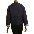 Maison Jules New Women s Double-breasted Cropped Trench Jacket Top Tedo