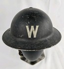 Original Ww2 British Air Raid Warden s Helmet Dated 1939 W liner chinstrap Euc