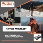 Putian Merino Wool Blanket - 4 Lbs Warm Thick Washable Large 87  X 63  Throw    