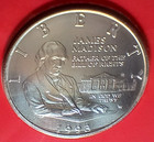 Silver Half Dollar James Madison 1993-w W case   Bronze Medal Uncirculated