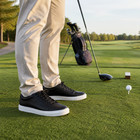 New Footjoy Fj Court Golf Shoes Mens 11 5 Black White Leather Spikeless Nib