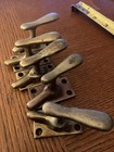Total - 5 Sets -  Solid Brass Window Sash Locks   Hasp Vintage antique Original