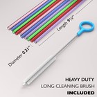 Fiesta First 10 Long Reusable Hard Plastic Drinking Straws  Medium Width   St   