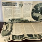 1934 Chicago World   s Fair Expo Greyhound Lines Brochure Vtg Fold Out Pamphlet