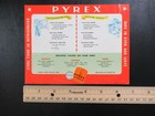 Vintage 1947 Pyrex Primary Color Refrigerator Dish Set Advertising Insert