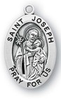 925 Sterling Silver Saint St  Joseph Pendant Medal Necklace With Chain