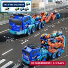 Peaduck Toddler Car Truck Toys For Kids Boys Ages 3-5  10-in-1 Foldable Carrier