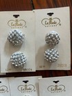 A Lot Of  14  Vintage Rhinestone Silver Buttons