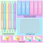 Drawdart Mechanical Pencil Set  6 Pcs Pastel 1 Count  pack Of 17   Black 