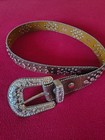 Girl s Belt Western-style Leather Rhinestone 