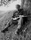 Ww2 Wwii Photo German Wehrmacht Sniper Mauser 98k Germany World War Two   2203