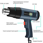 2500w Heat Gun Hot Air Gun Dual Temperature Settings   4 Nozzles High Power Tool