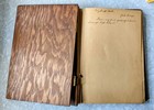 Vintage Wood   Leather Cover Photo Scrapbook Album Antique -some Damage