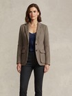 Nwt Polo Ralph Lauren Womens 2 Button Herringbone Flannel Wool Blazer Jacket