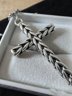 Sterling 925 Celtic Irish Braided Cross Necklace Pendant Solid Thick 21g Custom