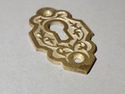 Antique 1880s Keyhole Escutcheon Brass bronze Victorian Door Hardware 2560 A