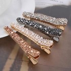 Elegant Hair Clip Alloy Crystal Rhinestone Hairpin Barrette Hairgrips Hair Clip   